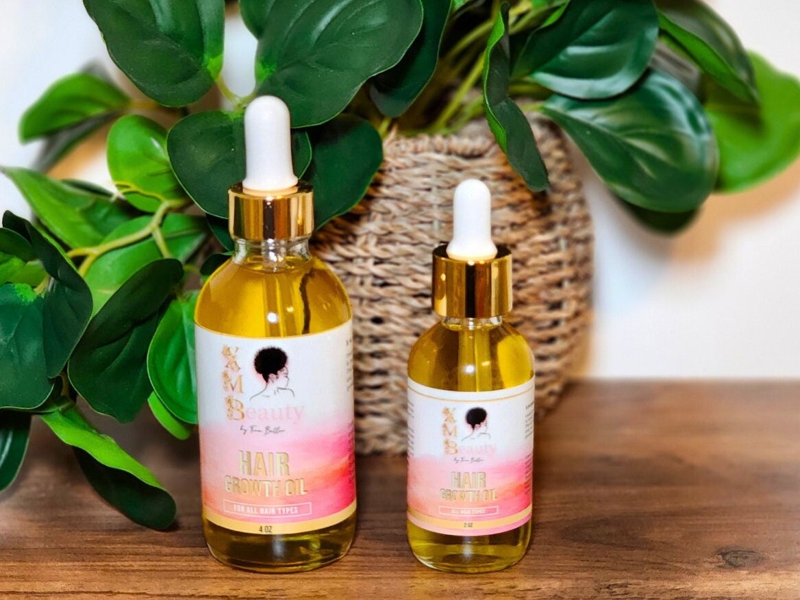 Natural Hair growth oil & Leave-in conditioner bundle, hair oil, curly hair, postpartum hair loss treatment, mommy makeover, moisturizing.