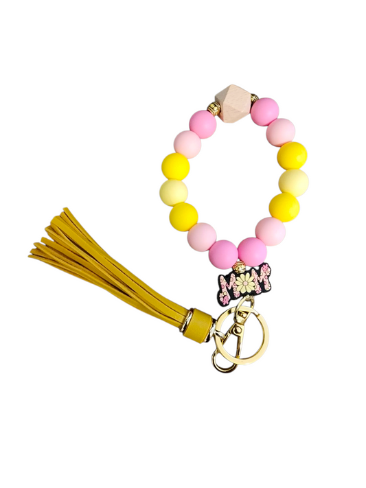 Pink  yellow wristlet
