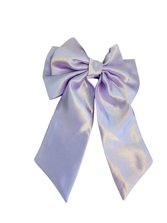 Long tail satin bow