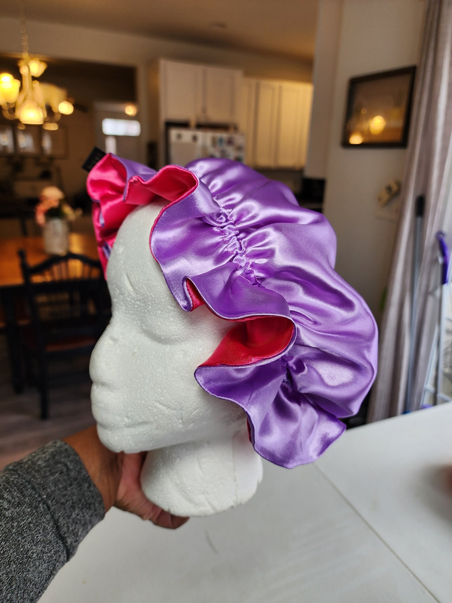 Toddler satin bonnet