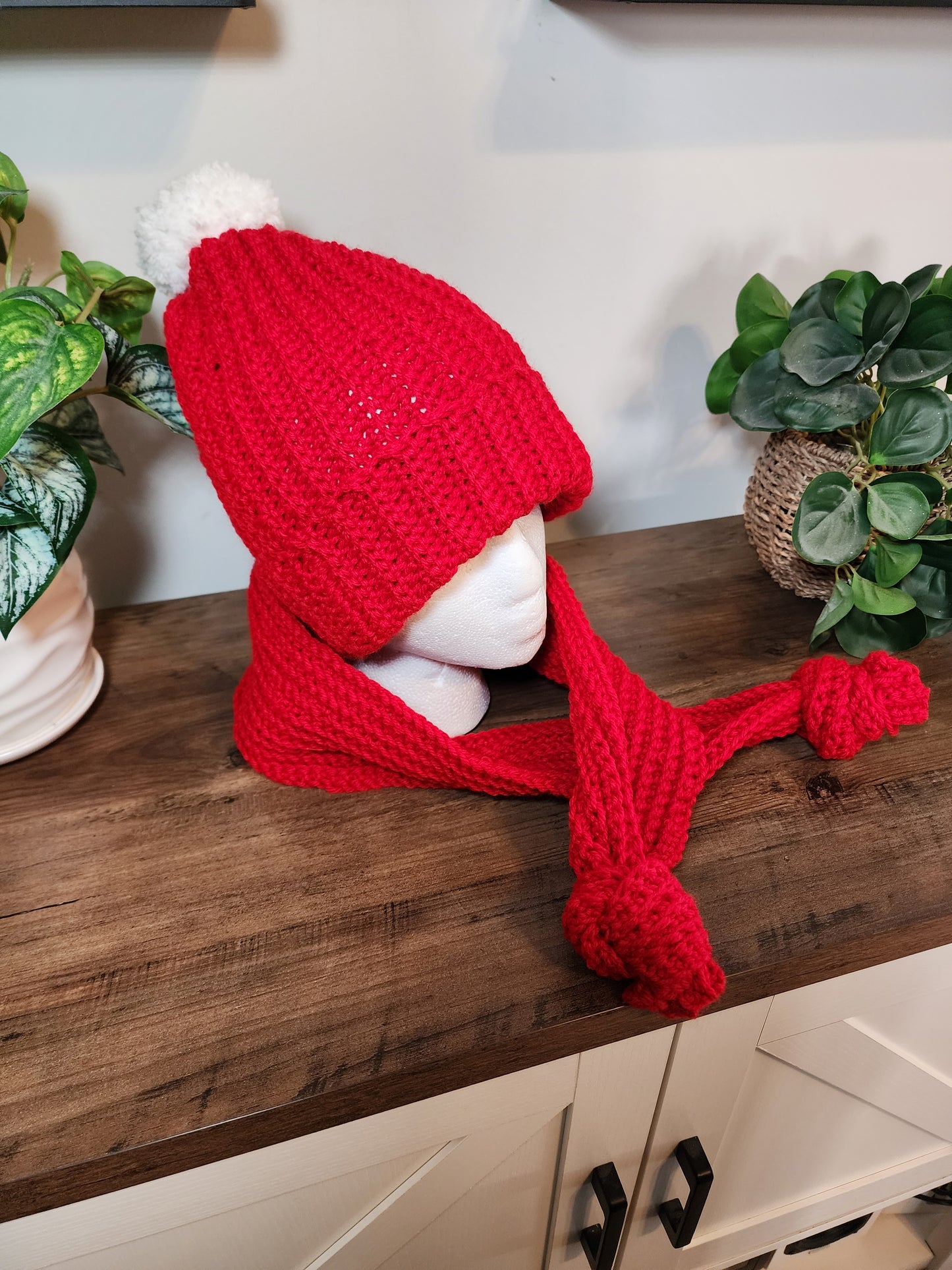 Crochet hat and scarf set