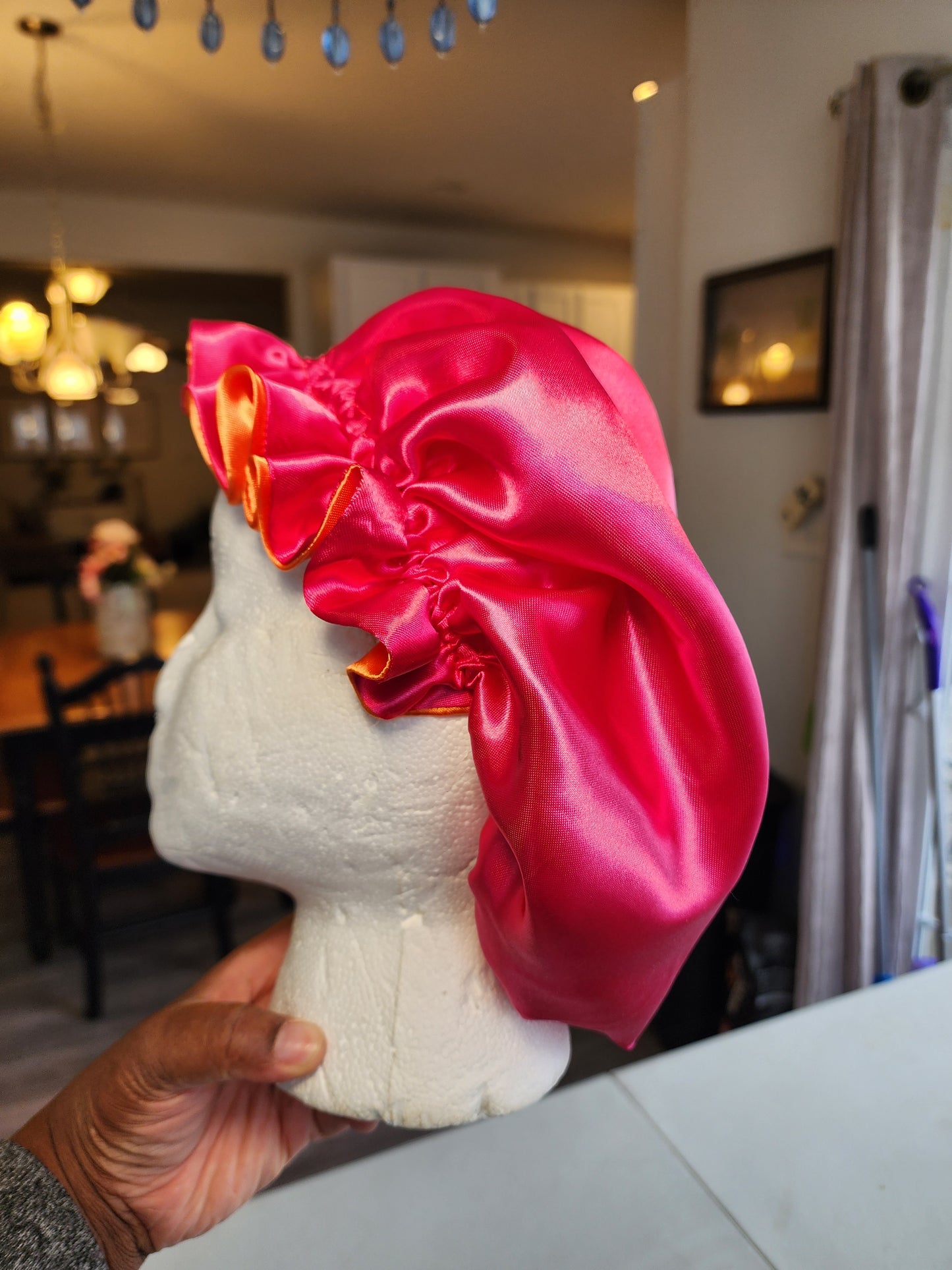 Toddler satin bonnet