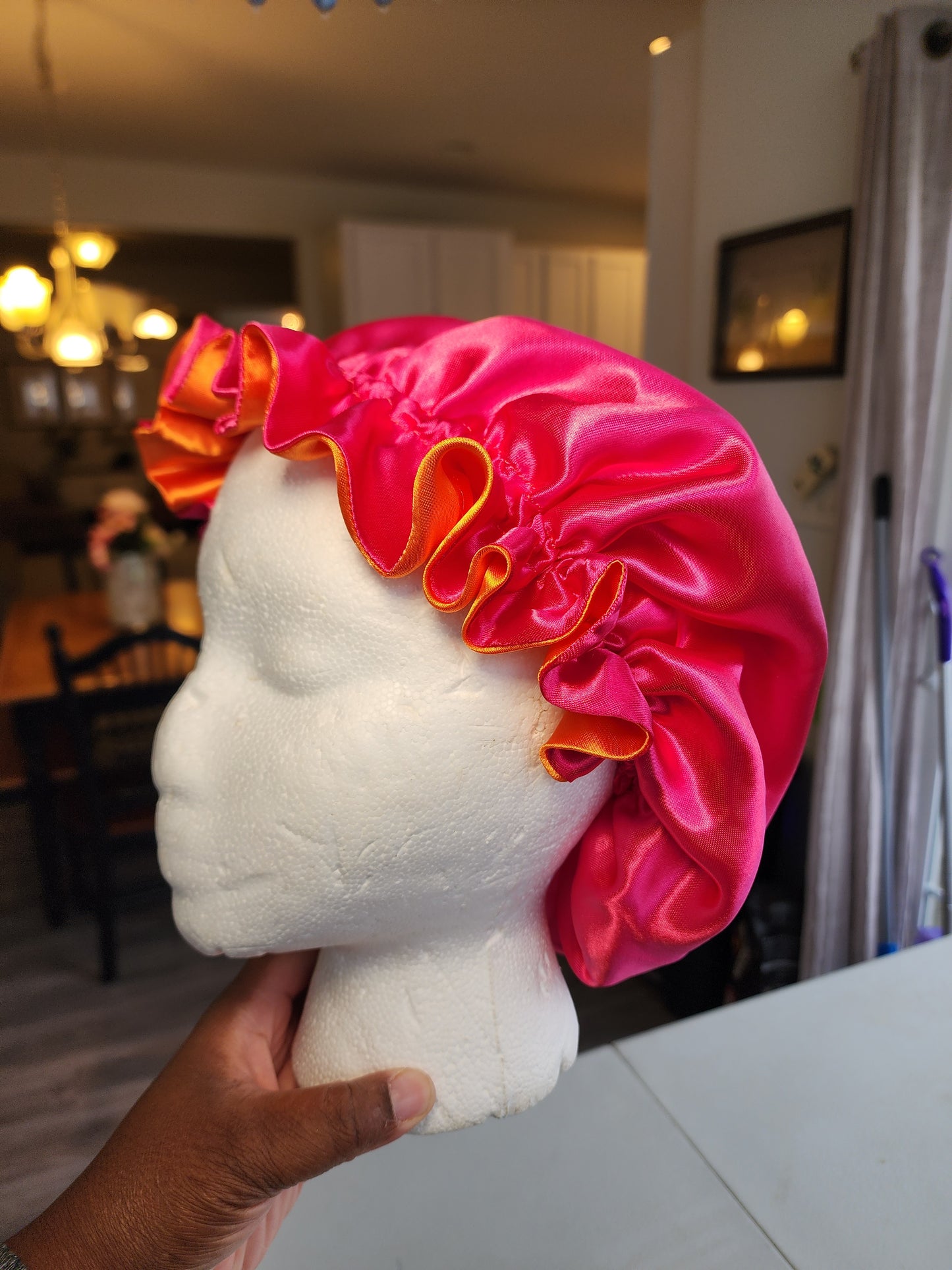 Toddler satin bonnet