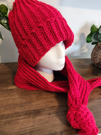 Crochet hat and scarf set