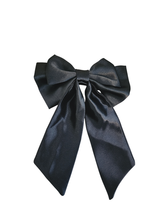 Long tail satin bow