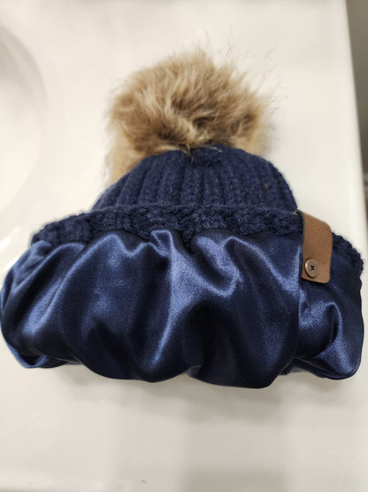 Satin-lined beanie