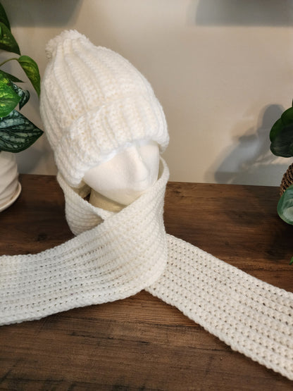 Crochet hat and scarf set