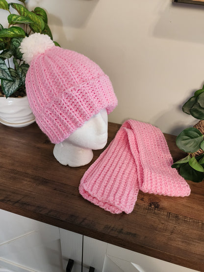 Crochet hat and scarf set