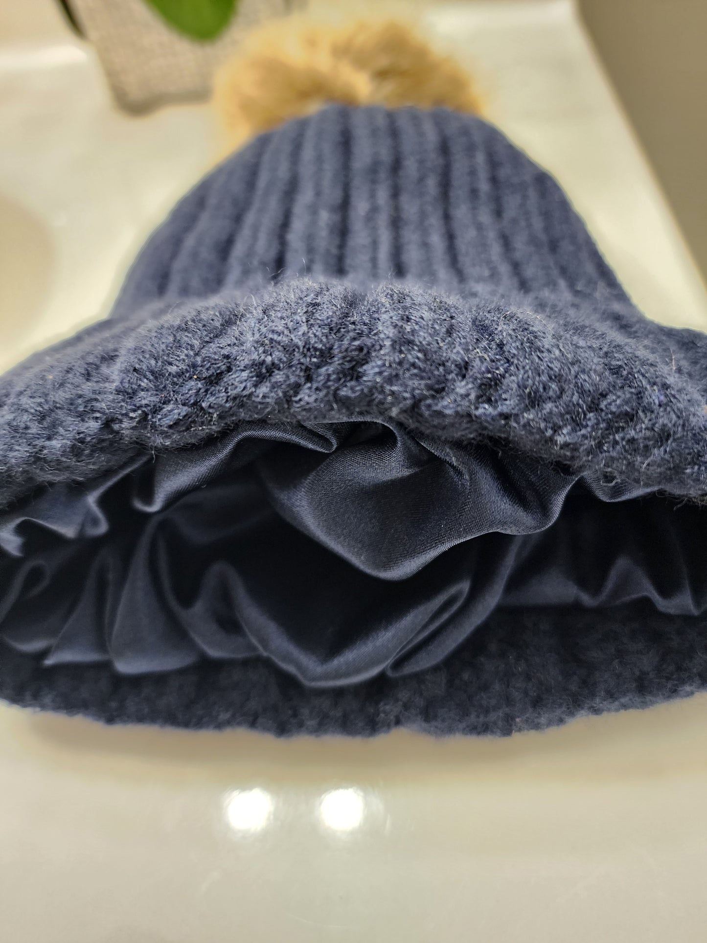 Satin-lined beanie