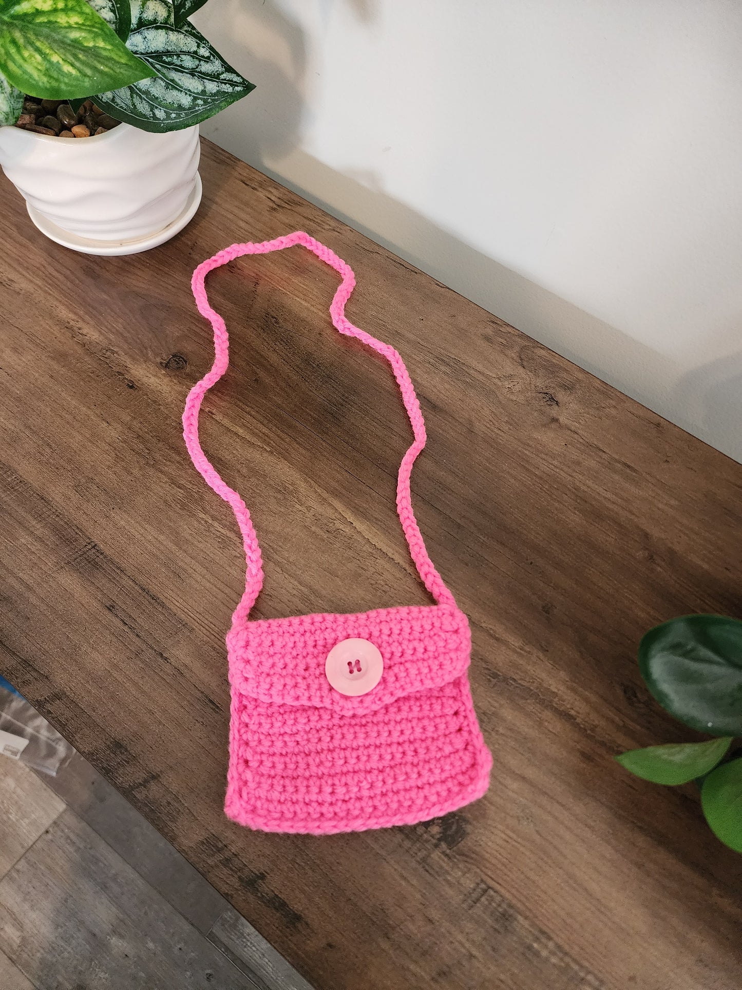 Children crochet purse