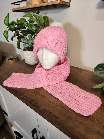 Crochet hat and scarf set