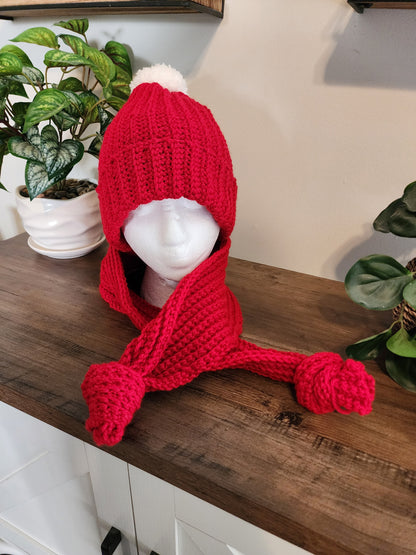 Crochet hat and scarf set