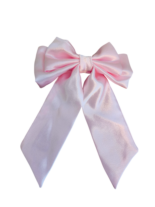 Long tail satin bow