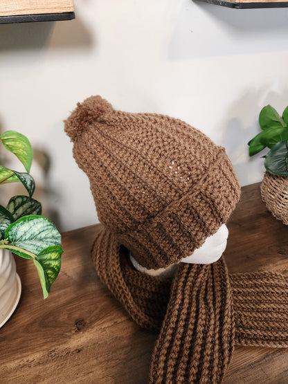 Crochet hat and scarf set