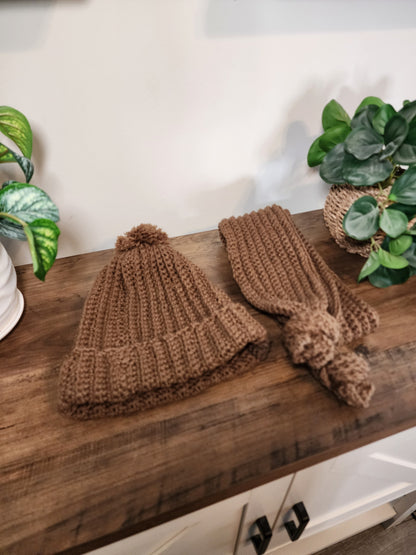 Crochet hat and scarf set