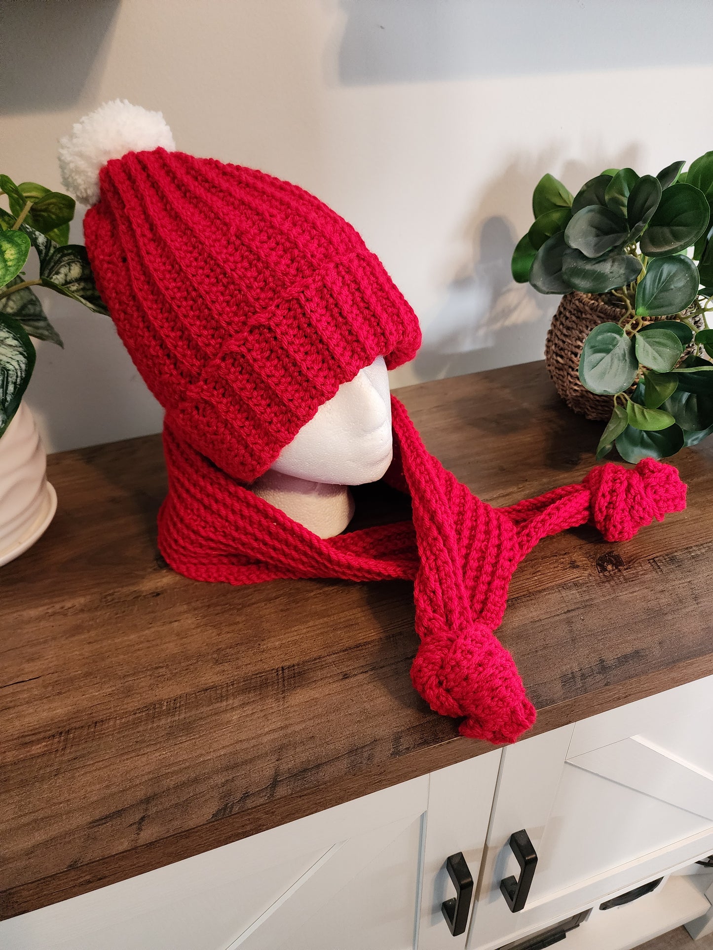 Crochet hat and scarf set